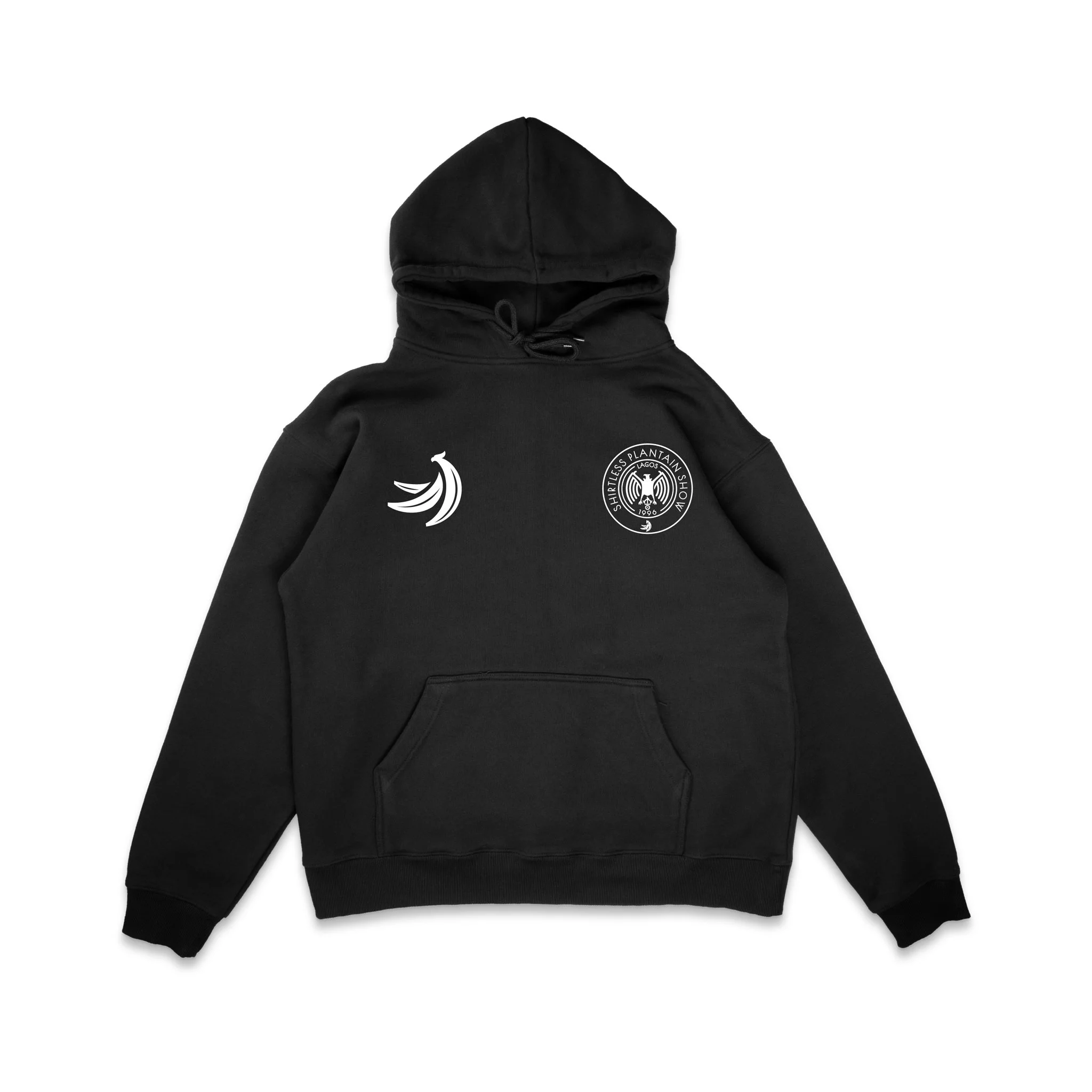 SPS LOGO Hoodie (BLACK) — Shirtless Plantain Show